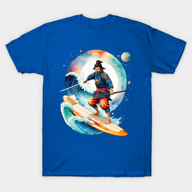 Samurai Surfer T-Shirt by Mikentura